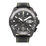 Buy Shop Tag Heuer Aquaracer Chronograph PVD Black Dial Black Nylon Strap Watch for Men - CAY218A.FC6361 USA Online
