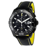 Buy Shop Tag Heuer Aquaracer Chronograph PVD Black Dial Black Nylon Strap Watch for Men - CAY218A.FC6361 USA Online