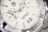 Buy Shop Tag Heuer Aquaracer Chronograph White Dial Silver Steel Strap Watch for Men - WAY111Y.BA0928 USA Online