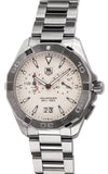 Buy Shop Tag Heuer Aquaracer Chronograph White Dial Silver Steel Strap Watch for Men - WAY111Y.BA0928 USA Online