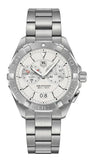 Buy Shop Tag Heuer Aquaracer Chronograph White Dial Silver Steel Strap Watch for Men - WAY111Y.BA0928 USA Online