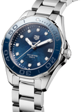 Buy Shop Tag Heuer Aquaracer Diamonds Blue Dial Silver Steel Strap Watch for Women - WAY131L.BA0748 USA Online