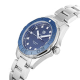 Buy Shop Tag Heuer Aquaracer Diamonds Blue Dial Silver Steel Strap Watch for Women - WAY131L.BA0748 USA Online