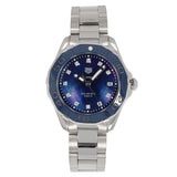 Buy Shop Tag Heuer Aquaracer Diamonds Blue Dial Silver Steel Strap Watch for Women - WAY131L.BA0748 USA Online
