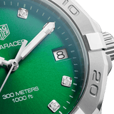 Buy Shop Tag Heuer Aquaracer Diamonds Emerald Green Dial Watch for Women - WBD1316.BA0740 USA Online