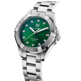 Buy Shop Tag Heuer Aquaracer Diamonds Emerald Green Dial Watch for Women - WBD1316.BA0740 USA Online