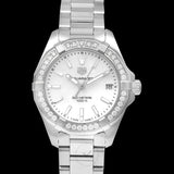 Buy Shop Tag Heuer Aquaracer Diamonds Mother of Pearl Dial Silver Steel Strap Watch for Women - WBD1313.BA0740 USA Online
