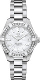 Buy Shop Tag Heuer Aquaracer Diamonds Mother of Pearl Dial Silver Steel Strap Watch for Women - WBD1313.BA0740 USA Online