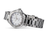 Buy Shop Tag Heuer Aquaracer Diamonds Mother of Pearl Dial Silver Steel Strap Watch for Women - WBD131B.BA0748 USA Online