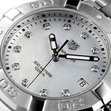 Buy Shop Tag Heuer Aquaracer Diamonds Mother of Pearl Dial Silver Steel Strap Watch for Women - WBD131B.BA0748 USA Online
