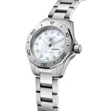 Buy Shop Tag Heuer Aquaracer Diamonds Mother of Pearl Dial Silver Steel Strap Watch for Women - WBD131B.BA0748 USA Online