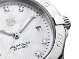 Buy Shop Tag Heuer Aquaracer Diamonds Mother of Pearl Dial Silver Steel Strap Watch for Women - WBD131B.BA0748 USA Online