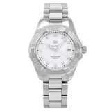 Buy Shop Tag Heuer Aquaracer Diamonds Mother of Pearl Dial Silver Steel Strap Watch for Women - WBD131B.BA0748 USA Online