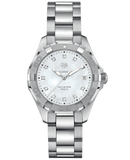 Buy Shop Tag Heuer Aquaracer Diamonds Mother of Pearl Dial Silver Steel Strap Watch for Women - WBD131B.BA0748 USA Online