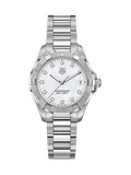 Buy Shop Tag Heuer Aquaracer Diamonds Mother of Pearl Dial Silver Steel Strap Watch for Women - WBD131B.BA0748 USA Online