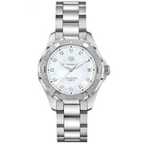 Buy Shop Tag Heuer Aquaracer Diamonds Mother of Pearl Dial Silver Steel Strap Watch for Women - WBD131B.BA0748 USA Online