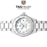 Buy Shop Tag Heuer Aquaracer Diamonds Mother of Pearl Dial Silver Steel Strap Watch for Women - WBD1414.BA0741 USA Online