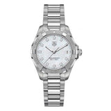 Buy Shop Tag Heuer Aquaracer Diamonds Mother of Pearl Dial Silver Steel Strap Watch for Women - WBD1414.BA0741 USA Online