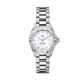 Buy Shop Tag Heuer Aquaracer Diamonds Mother of Pearl Dial Silver Steel Strap Watch for Women - WBD1414.BA0741 USA Online