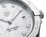 Buy Shop Tag Heuer Aquaracer Diamonds Mother of Pearl Dial Silver Steel Strap Watch for Women - WBD1414.BA0741 USA Online