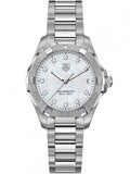 Buy Shop Tag Heuer Aquaracer Diamonds Mother of Pearl Dial Silver Steel Strap Watch for Women - WBD1414.BA0741 USA Online