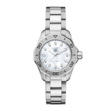 Buy Shop Tag Heuer Aquaracer Diamonds Mother of Pearl Dial Silver Steel Strap Watch for Women - WBD1414.BA0741 USA Online