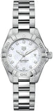 Buy Shop Tag Heuer Aquaracer Diamonds Mother of Pearl Dial Silver Steel Strap Watch for Women - WBD1414.BA0741 USA Online