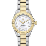 Buy Shop Tag Heuer Aquaracer Diamonds Mother of Pearl Dial Two Tone Steel Strap Watch for Men - WBD1422.BB0321 USA Online