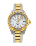 Buy Shop Tag Heuer Aquaracer Diamonds Mother of Pearl Dial Two Tone Steel Strap Watch for Women - WBD1321.BB0320 USA Online
