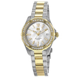 Buy Shop Tag Heuer Aquaracer Diamonds Mother of Pearl Dial Two Tone Steel Strap Watch for Women - WBD1321.BB0320 USA Online