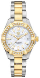 Buy Shop Tag Heuer Aquaracer Diamonds Mother of Pearl Dial Two Tone Steel Strap Watch for Women - WBD1321.BB0320 USA Online
