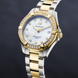 Buy Shop Tag Heuer Aquaracer Diamonds Mother of Pearl Dial Two Tone Steel Strap Watch for Women - WBD1323.BB0320 USA Online