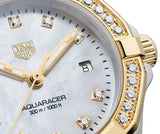 Buy Shop Tag Heuer Aquaracer Diamonds Mother of Pearl Dial Two Tone Steel Strap Watch for Women - WBD1421.BB0321 USA Online