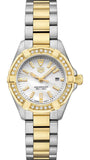Buy Shop Tag Heuer Aquaracer Diamonds Mother of Pearl Dial Two Tone Steel Strap Watch for Women - WBD1421.BB0321 USA Online