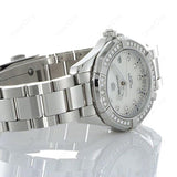 Buy Shop Tag Heuer Aquaracer Diamonds Mother of Pearl White Dial Silver Steel Strap Watch for Women - WBD131C.BA0748 USA Online