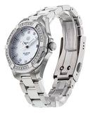 Buy Shop Tag Heuer Aquaracer Diamonds Mother of Pearl White Dial Silver Steel Strap Watch for Women - WBD131C.BA0748 USA Online