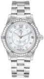 Buy Shop Tag Heuer Aquaracer Diamonds Mother of Pearl White Dial Silver Steel Strap Watch for Women - WBD131C.BA0748 USA Online