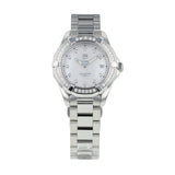 Buy Shop Tag Heuer Aquaracer Diamonds Mother of Pearl White Dial Silver Steel Strap Watch for Women - WBD131C.BA0748 USA Online