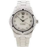 Buy Shop Tag Heuer Aquaracer Diamonds Mother of Pearl White Dial Silver Steel Strap Watch for Women - WBD131C.BA0748 USA Online