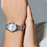 Buy Shop Tag Heuer Aquaracer Diamonds Mother of Pearl White Dial Silver Steel Strap Watch for Women - WBD1413.BA0741 USA Online