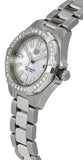 Buy Shop Tag Heuer Aquaracer Diamonds Mother of Pearl White Dial Silver Steel Strap Watch for Women - WBD1413.BA0741 USA Online