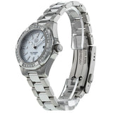 Buy Shop Tag Heuer Aquaracer Diamonds Mother of Pearl White Dial Silver Steel Strap Watch for Women - WBD1413.BA0741 USA Online