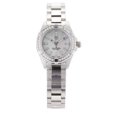 Buy Shop Tag Heuer Aquaracer Diamonds Mother of Pearl White Dial Silver Steel Strap Watch for Women - WBD1413.BA0741 USA Online