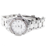 Buy Shop Tag Heuer Aquaracer Diamonds Mother of Pearl White Dial Silver Steel Strap Watch for Women - WBD1415.BA0741 USA Online