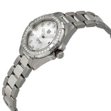 Buy Shop Tag Heuer Aquaracer Diamonds Mother of Pearl White Dial Silver Steel Strap Watch for Women - WBD1415.BA0741 USA Online