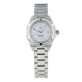 Buy Shop Tag Heuer Aquaracer Diamonds Mother of Pearl White Dial Silver Steel Strap Watch for Women - WBD1415.BA0741 USA Online