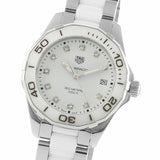 Buy Shop Tag Heuer Aquaracer Diamonds White Dial Two Tone Steel Strap Watch for Women - WAY131D.BA0914 USA Online