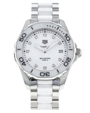 Buy Shop Tag Heuer Aquaracer Diamonds White Dial Two Tone Steel Strap Watch for Women - WAY131D.BA0914 USA Online