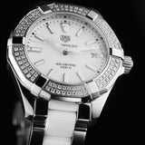 Buy Shop Tag Heuer Aquaracer Diamonds White Dial Two Tone Steel Strap Watch for Women - WAY131F.BA0914 USA Online