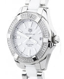 Buy Shop Tag Heuer Aquaracer Diamonds White Dial Two Tone Steel Strap Watch for Women - WAY131F.BA0914 USA Online
